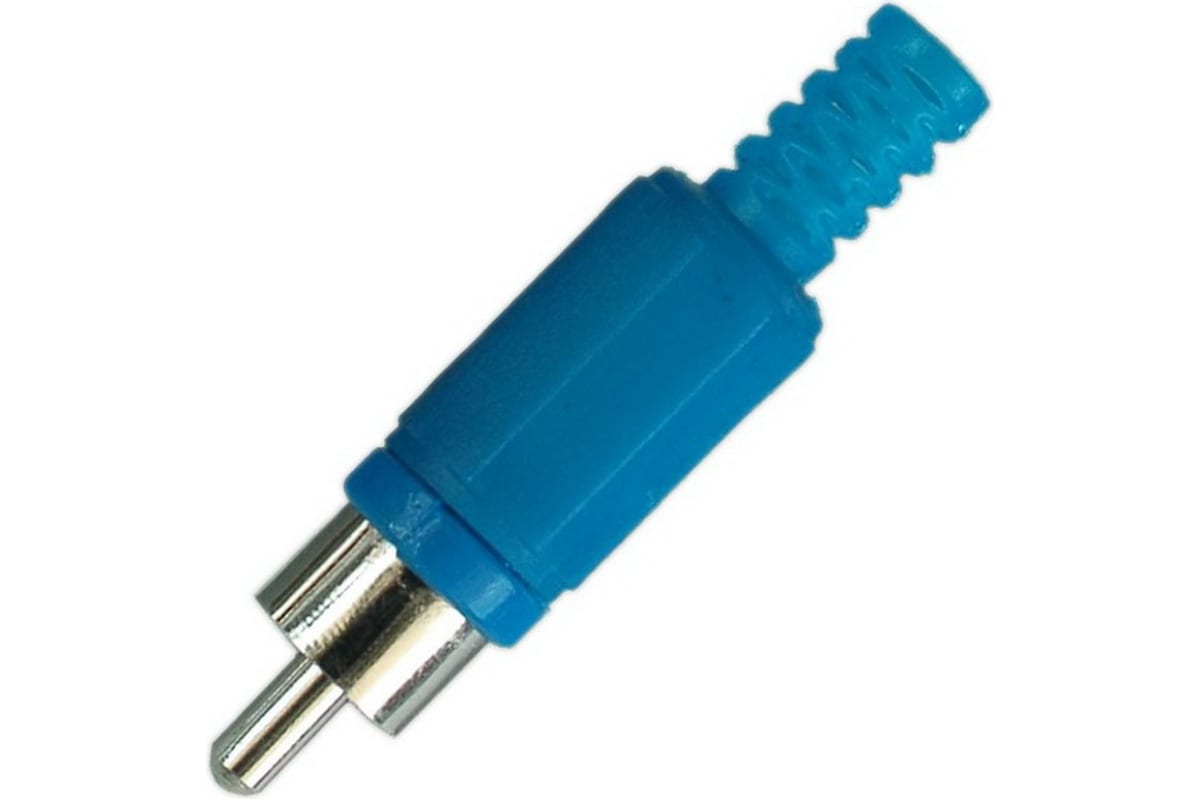 

Разъем RCA штекер Pro Legend пластик на кабель, синий, PL2147
