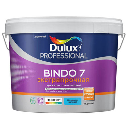 фото Краска для стен и потолков dulux professional bindo 7 | дюлакс биндо 7 матовая