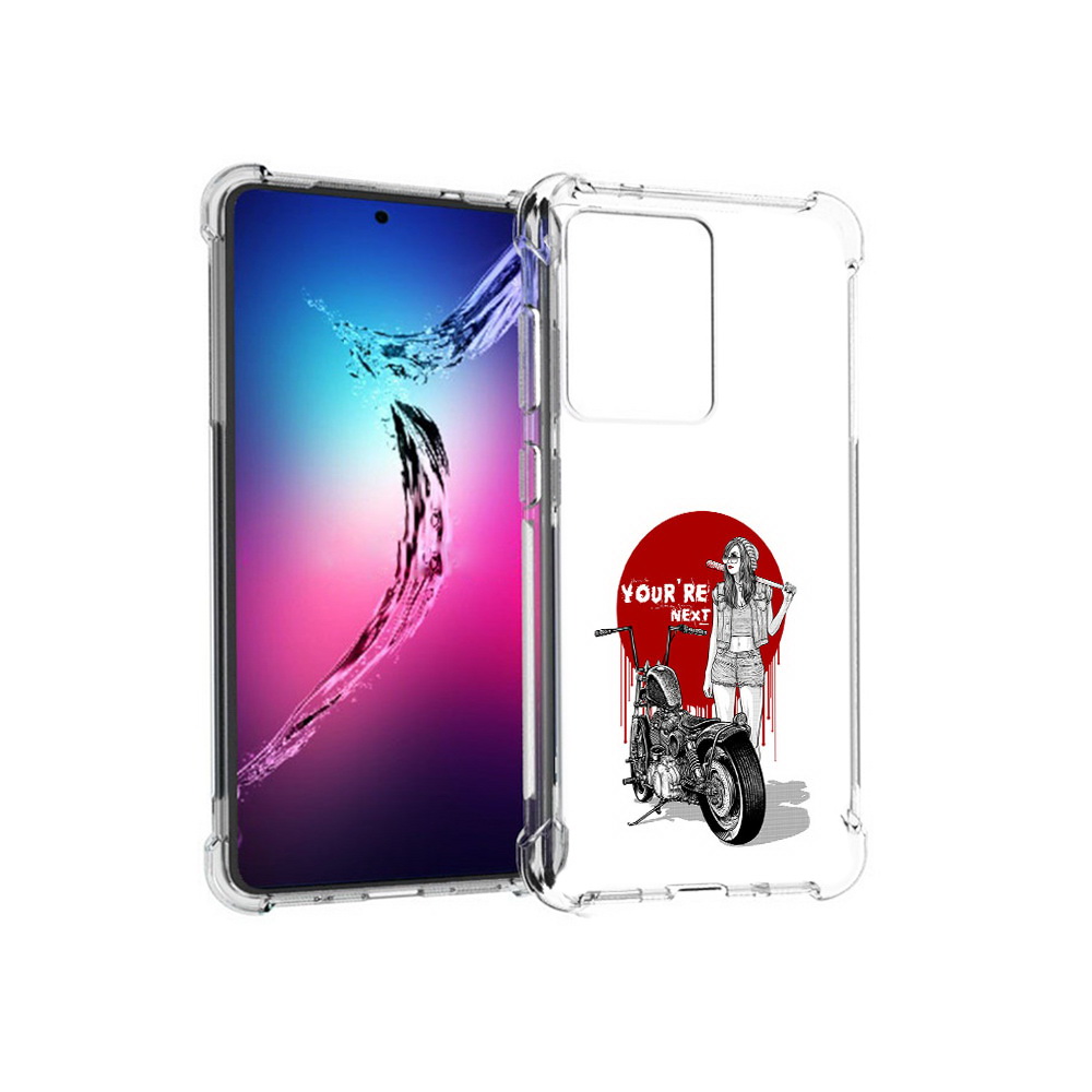 Чехол MyPads Tocco для Samsung Galaxy S20+ девушка с мотоциклом (PT141343.495.315)