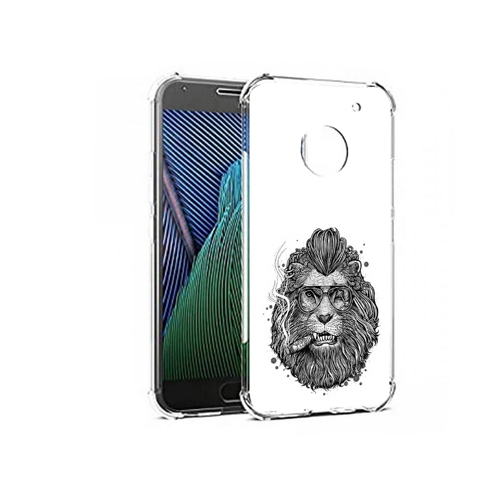 

Чехол MyPads Tocco для Motorola Moto G5 курящий лев (PT67504.367.432), Прозрачный, Tocco
