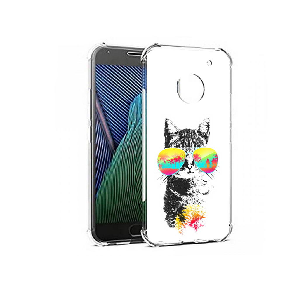 

Чехол MyPads Tocco для Motorola Moto G5 крутой кот (PT67504.367.425), Прозрачный, Tocco