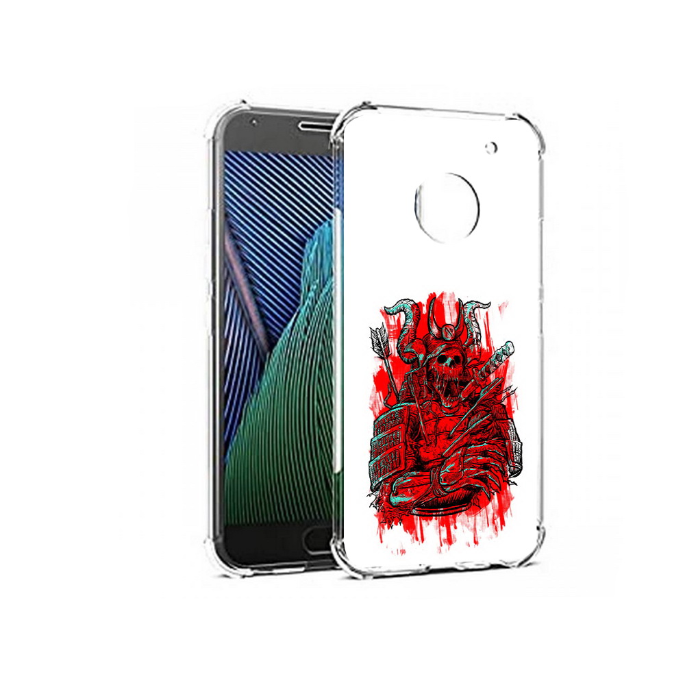 

Чехол MyPads Tocco для Motorola Moto G5 красный скелет воин (PT67504.367.413), Прозрачный, Tocco