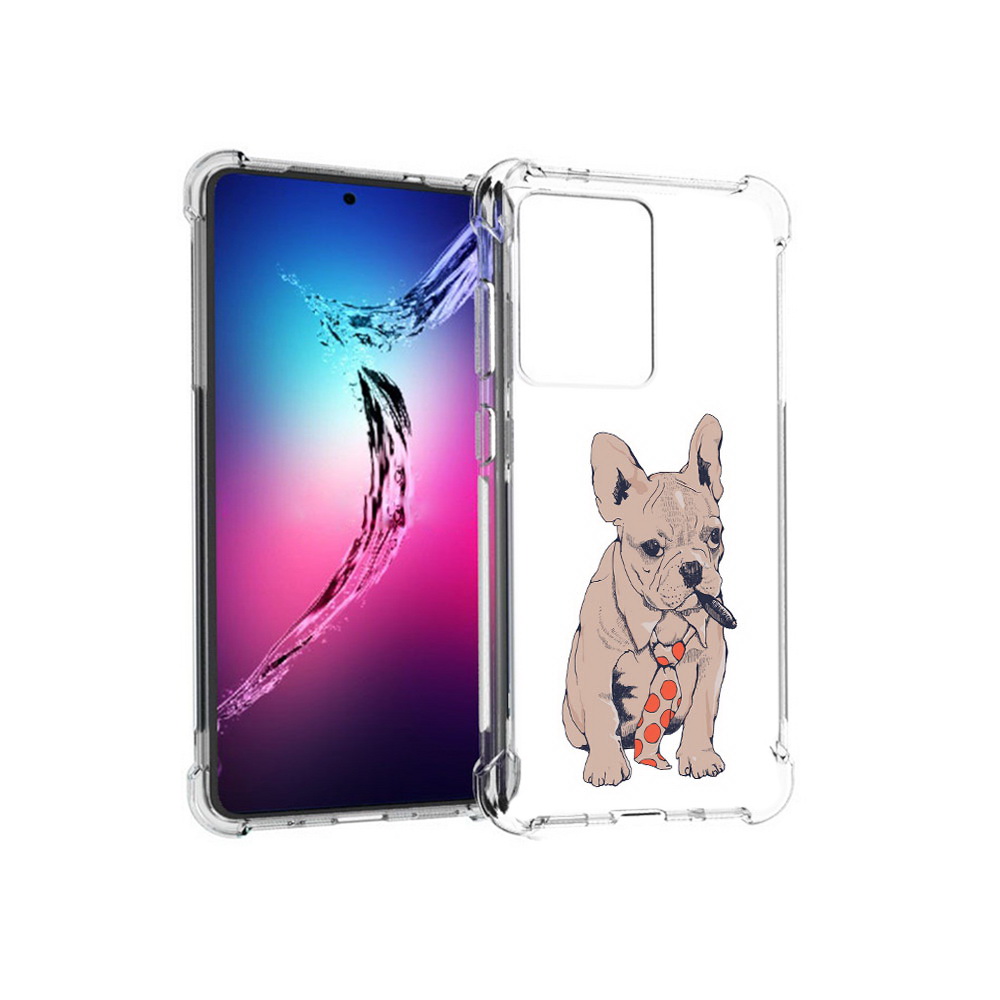 

Чехол MyPads Tocco для Samsung Galaxy S20+ бульдог с сигарой (PT141343.495.250), Прозрачный, Tocco