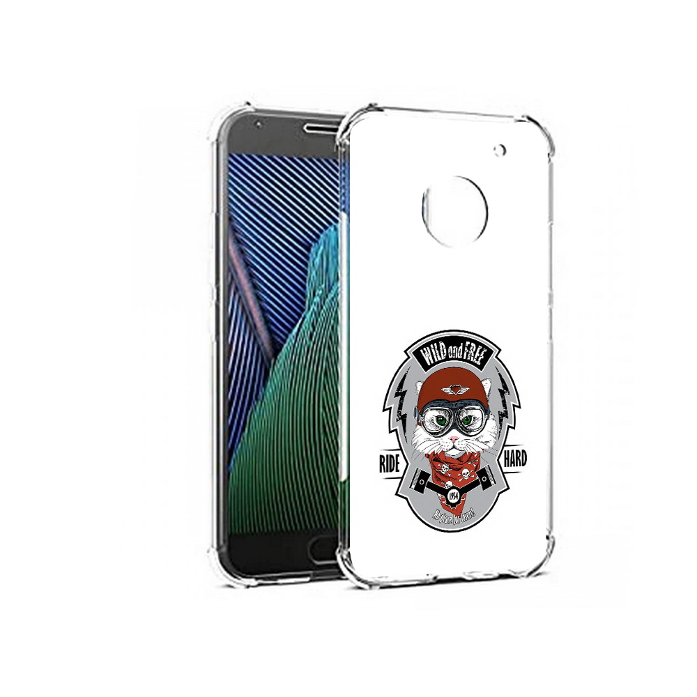 Чехол MyPads Tocco для Motorola Moto G5 кошка в шлеме (PT67504.367.404)