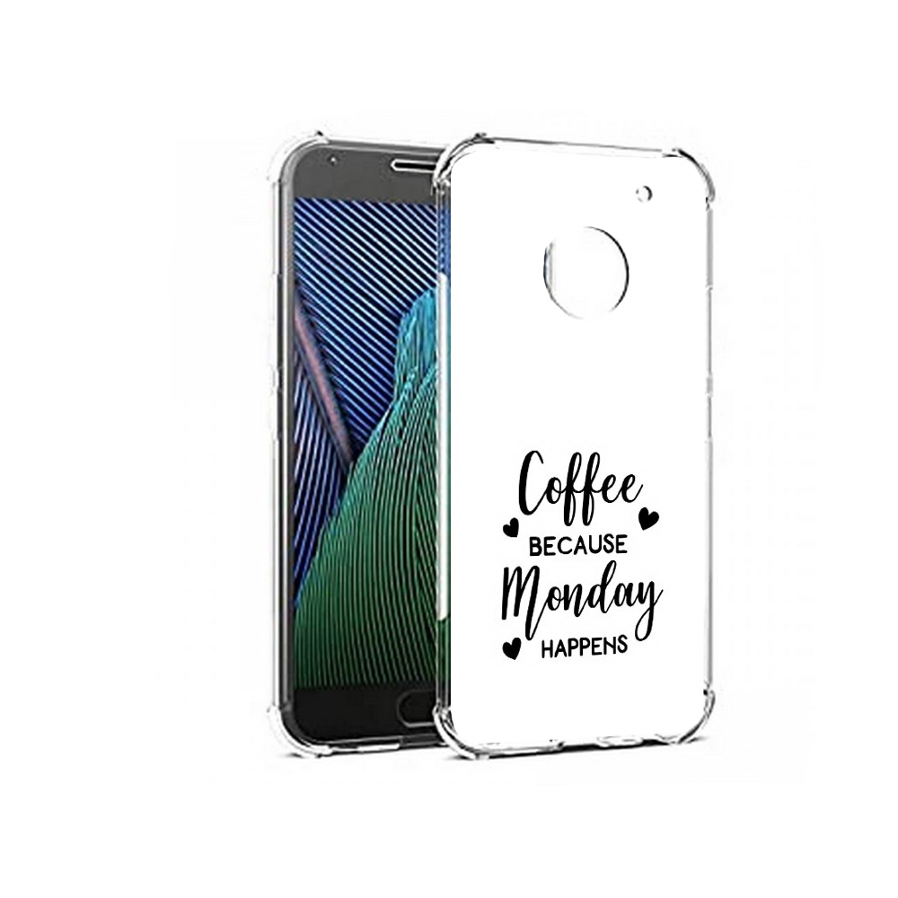 

Чехол MyPads Tocco для Motorola Moto G5 кофе и понедельник стал счастливым, Прозрачный, Tocco