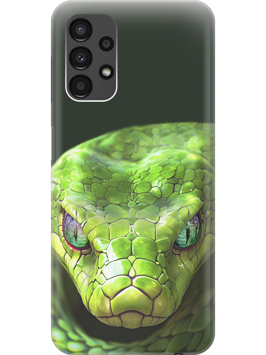 

Силиконовый чехол на Samsung Galaxy A13 4G с принтом "Змея" прозрачный, Прозрачный;черный;зеленый, 740132713