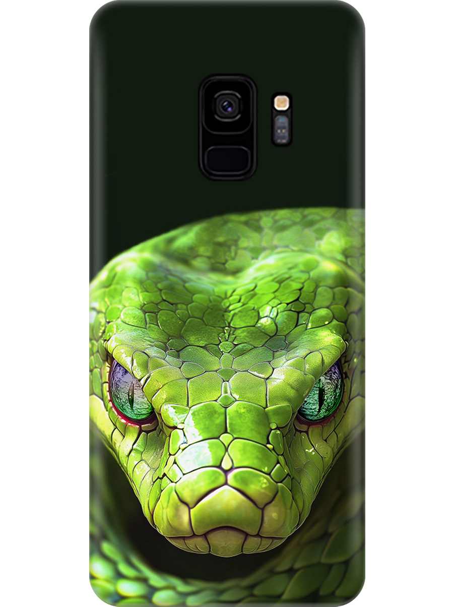 

Силиконовый чехол на Samsung Galaxy S9 с принтом "Змея" прозрачный, Прозрачный;черный;зеленый, 717153813