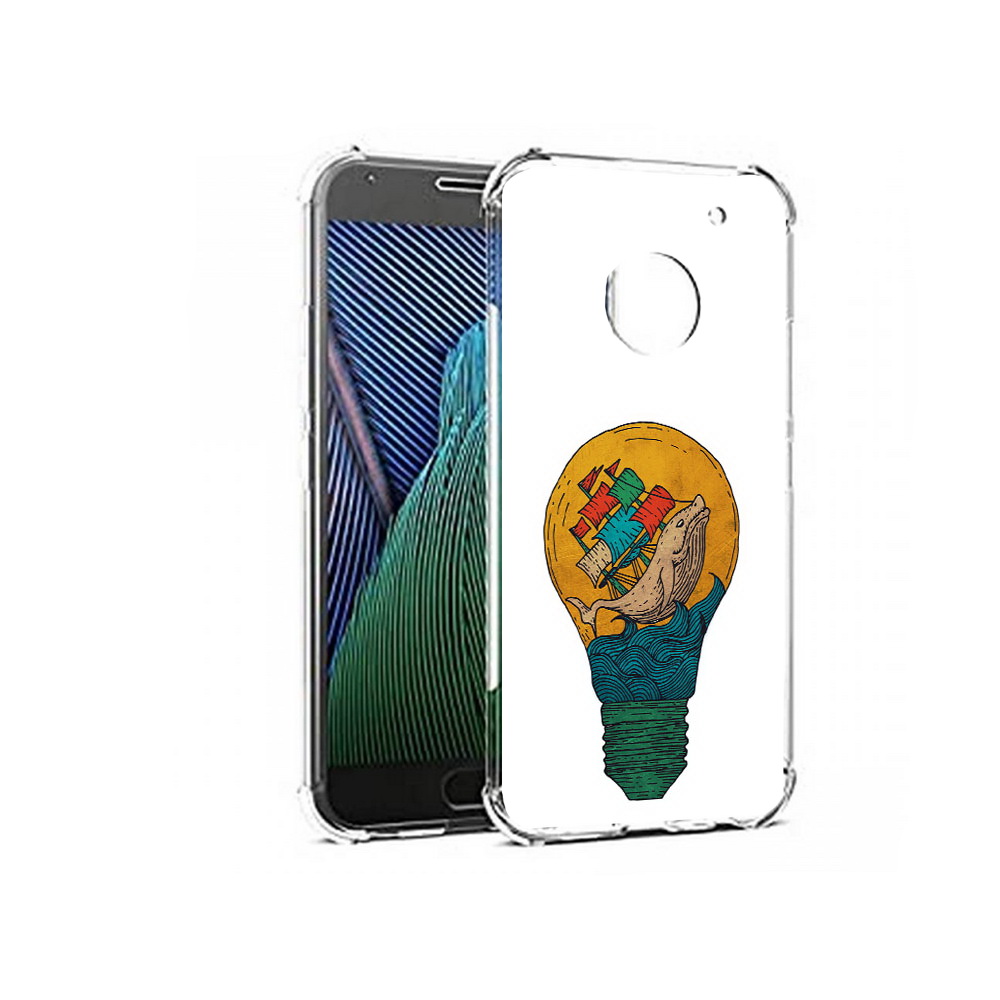 

Чехол MyPads Tocco для Motorola Moto G5 кит в лампочке с парусами (PT67504.367.387), Прозрачный, Tocco