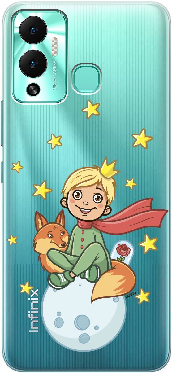 

Чехол на Infinix Hot 12 Play NFC "Little Prince" прозрачный, Прозрачный;бежевый, 14670