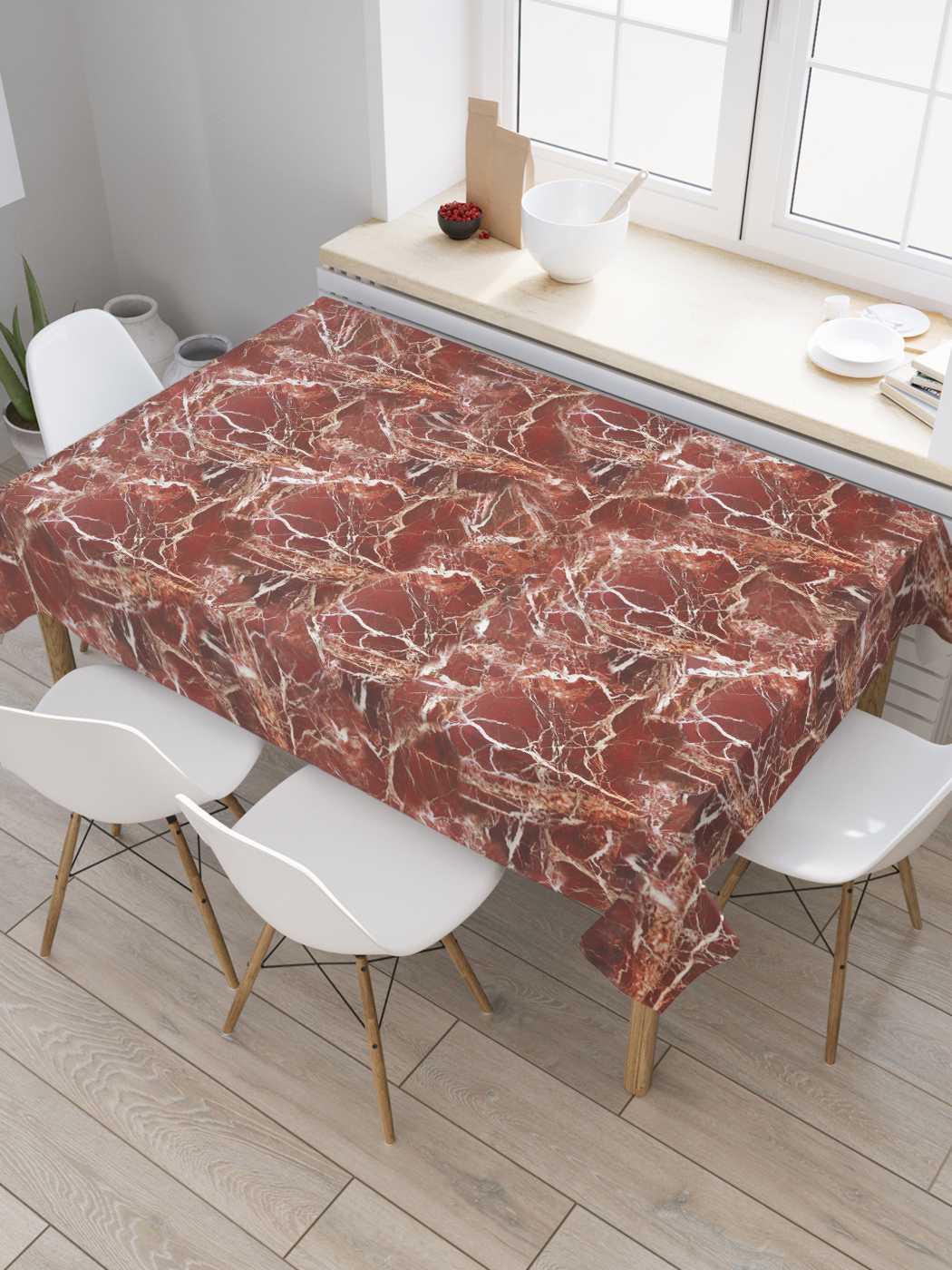 

Скатерть прямоугольная JoyArty "Неизвестные творения" из сатена, 120x145 см, Белый, Неизвестные творения