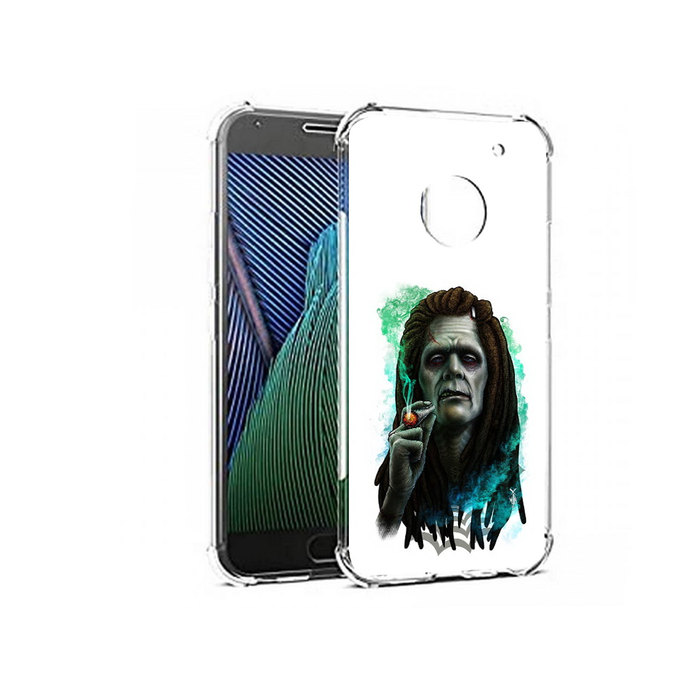 

Чехол MyPads Tocco для Motorola Moto G5 зеленый мужчина с сигаретой (PT67504.367.360), Прозрачный, Tocco