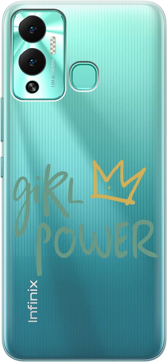 

Чехол на Infinix Hot 12 Play NFC "Girl Power!" прозрачный, Прозрачный;зеленый, 14668