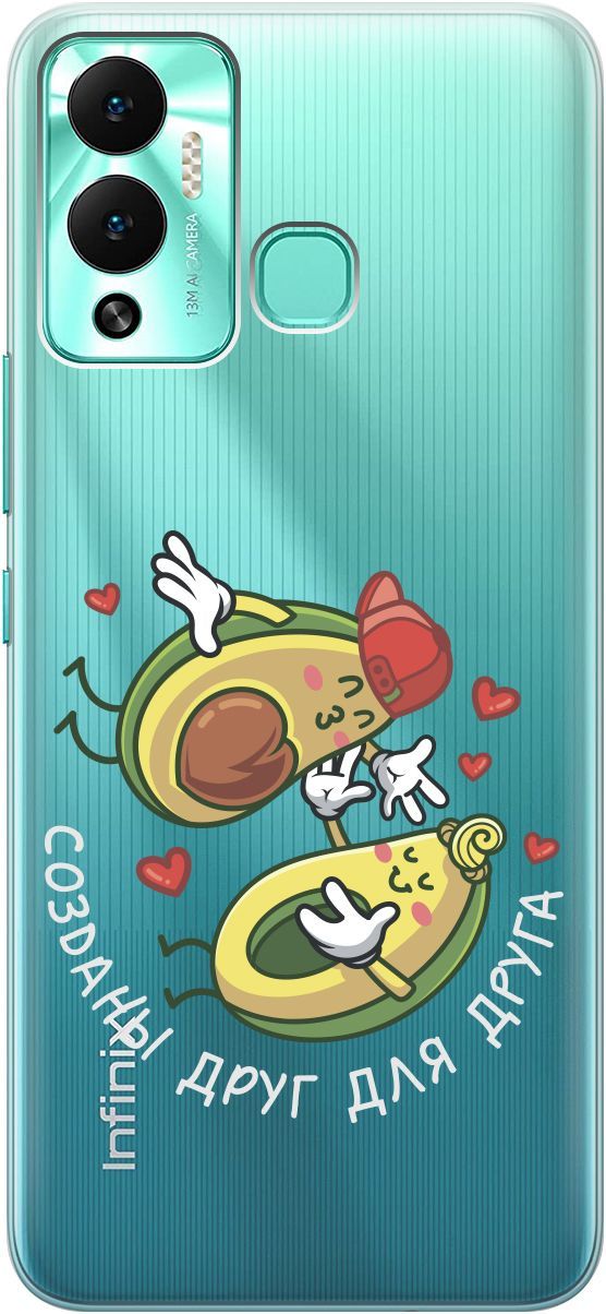 

Чехол на Infinix Hot 12 Play NFC "Avo-Love" прозрачный, Прозрачный;желтый, 14668