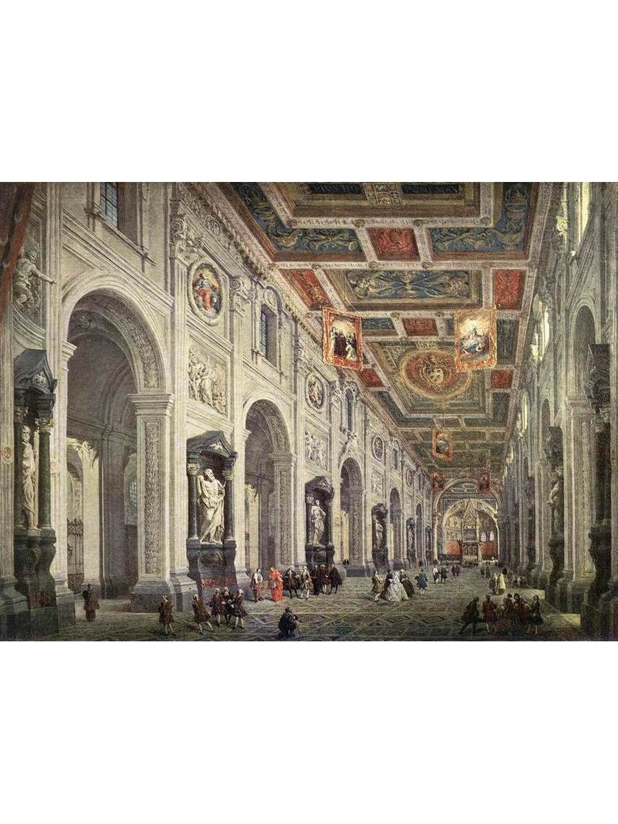 

Постер DRABS A3 Джованни Паоло Паннини Interior of the San Giovanni in Laterano in Rome