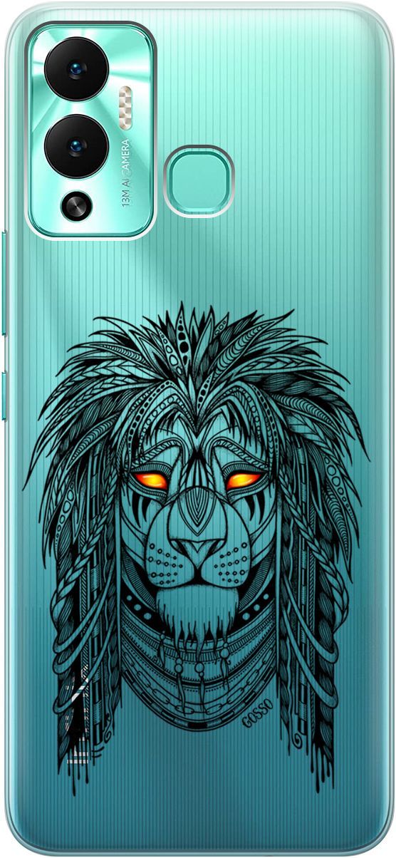 

Чехол на Infinix Hot 12 Play NFC "Grand Leo" прозрачный, Прозрачный;красный, 14668