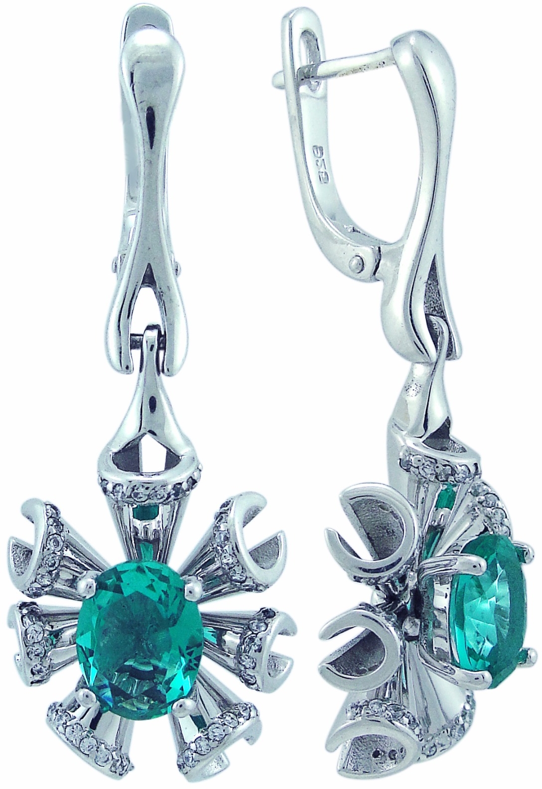 

Серьги из серебра с аквамарином Balex Jewellery 2405937289, 2405937289