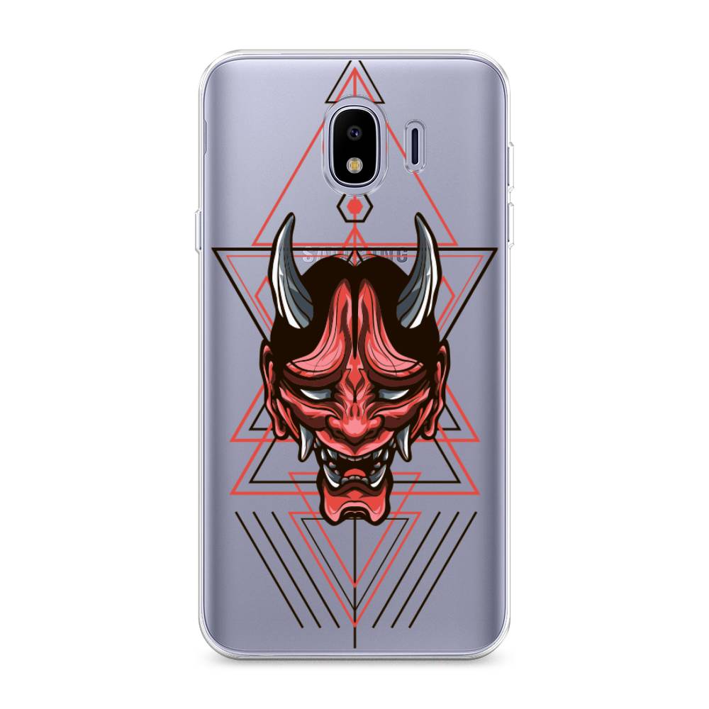 

Чехол на Samsung Galaxy J4 "Hanya Oni mask", Серый;красный;черный, 26450-4
