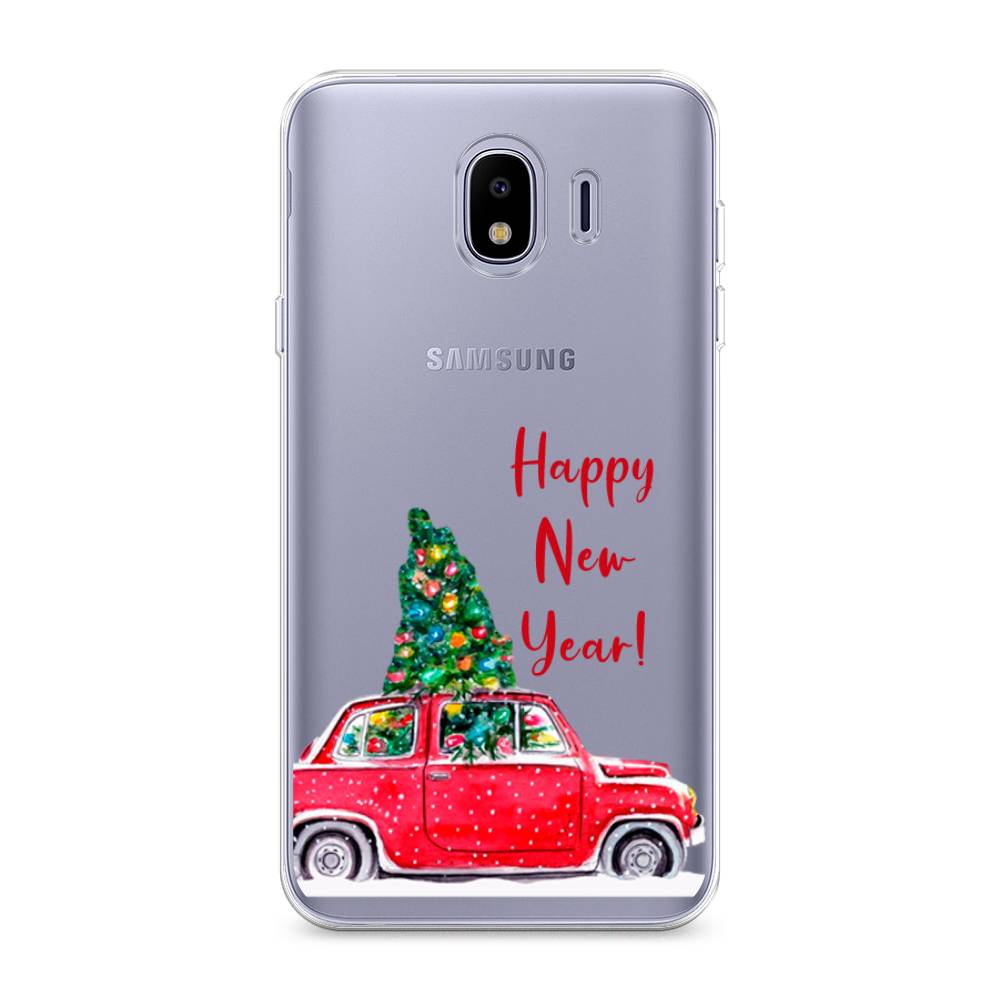 

Чехол на Samsung Galaxy J4 "Happy New Year", Красный;зеленый, 26450-5