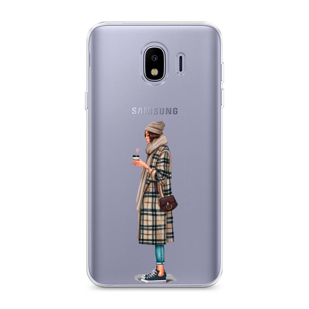 

Чехол на Samsung Galaxy J4 "Утренний кофе", Коричневый;бежевый, 26450-6