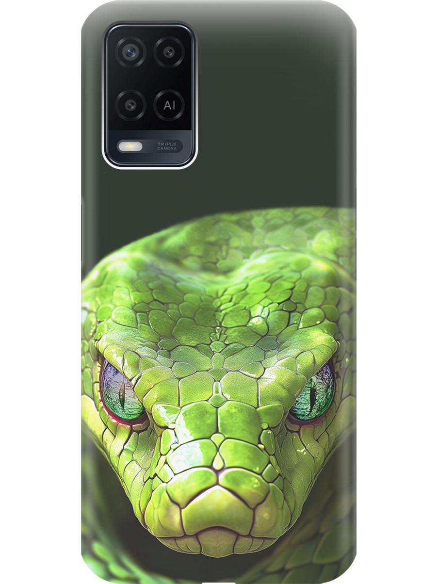 

Силиконовый чехол на Oppo A54 с принтом "Змея" прозрачный, Прозрачный;черный;зеленый, 726147113