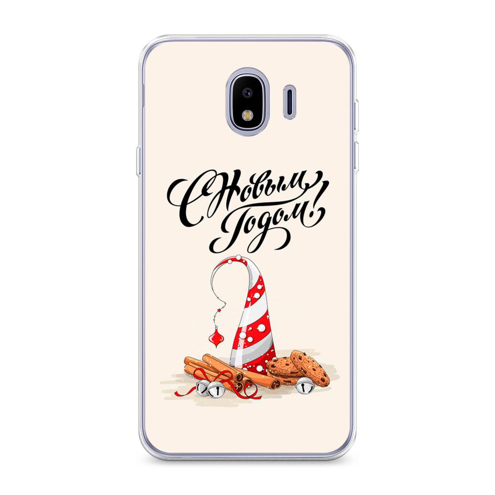 

Чехол на Samsung Galaxy J4 "Подарки на Новый Год", Бежевый;красный;черный, 26450-5