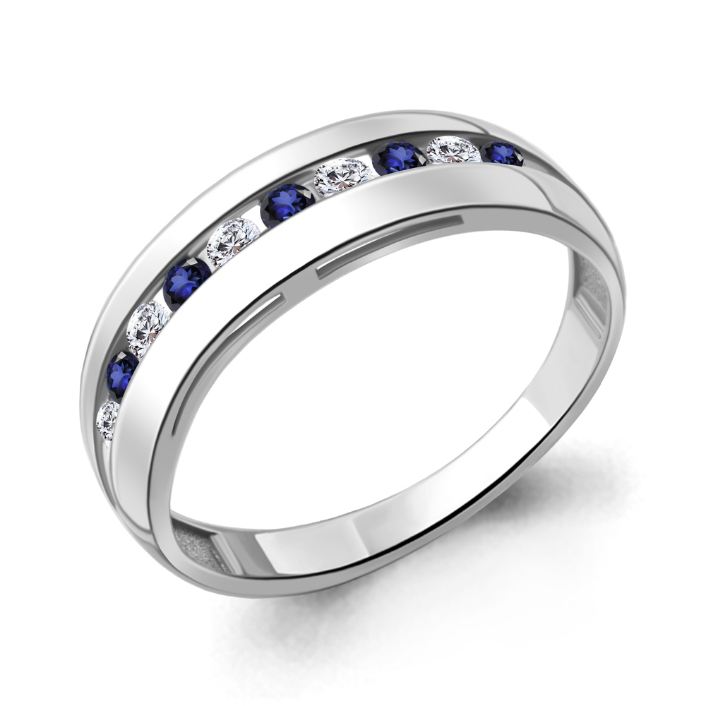 

Кольцо из серебра с фианитом Aquamarine Aquamarine 68014Н_925_р р, 68014Н_925_р
