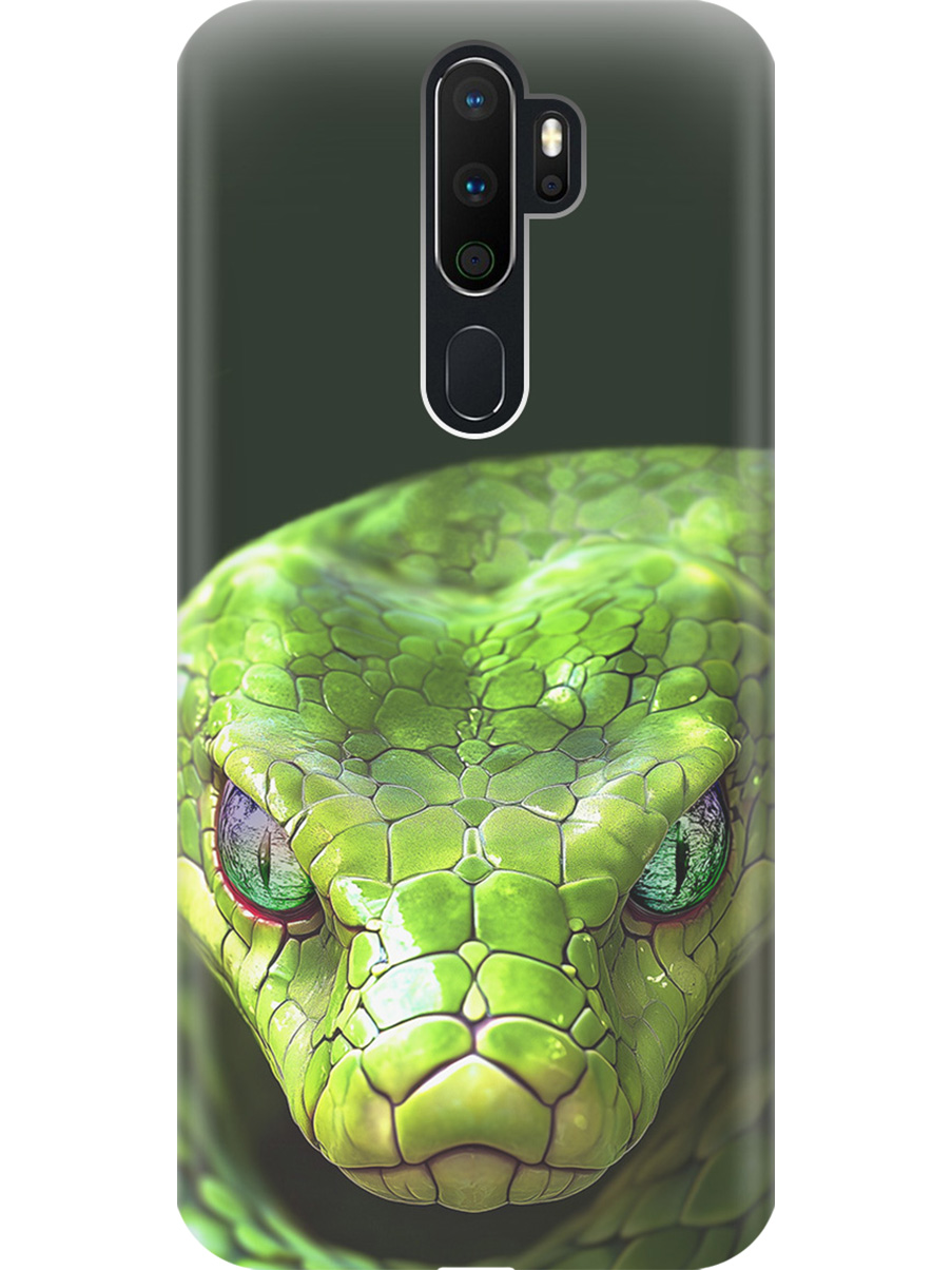 

Силиконовый чехол на Oppo A5 (2020) / A9 (2020) с принтом "Змея" прозрачный, Прозрачный;черный;зеленый, 726151313
