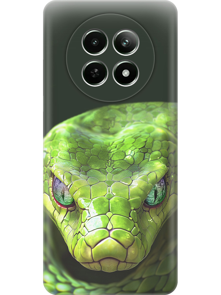 

Силиконовый чехол на Realme 12 5g с принтом "Змея" прозрачный, Прозрачный;черный;зеленый, 783982613
