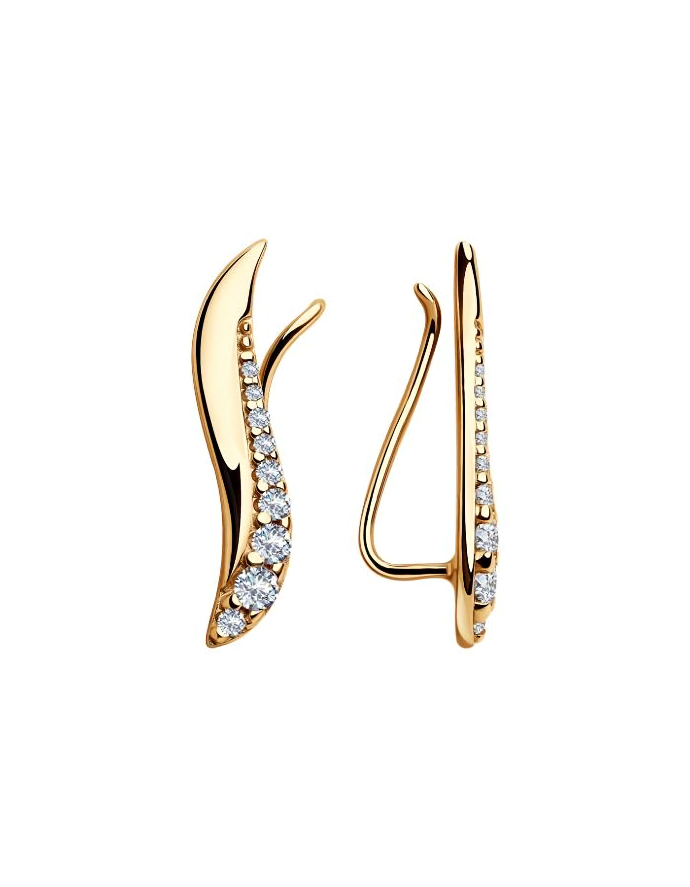 

Серьги клаймберы из серебра TEO MAORI 893020921, фианит, 893020921