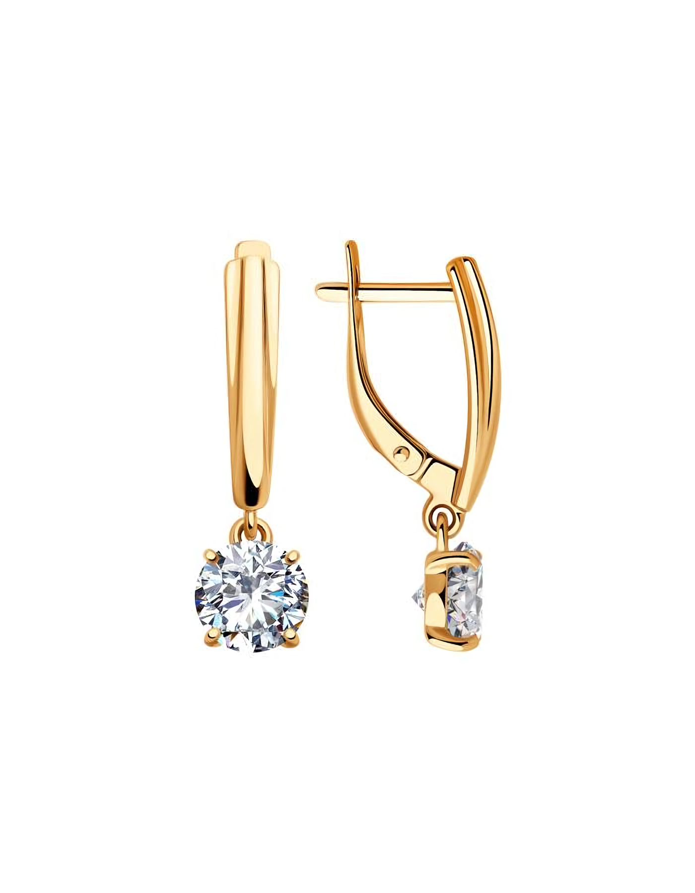 

Серьги подвески из серебра TEO MAORI 893020916, фианит, 893020916