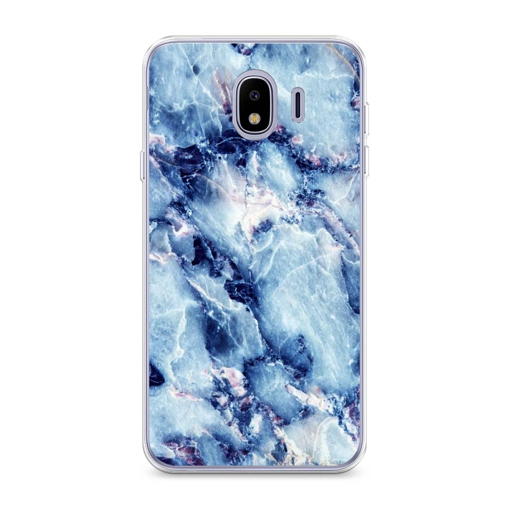 

Чехол на Samsung Galaxy J4 "Мрамор с синими прожилками", Синий, 26450-3