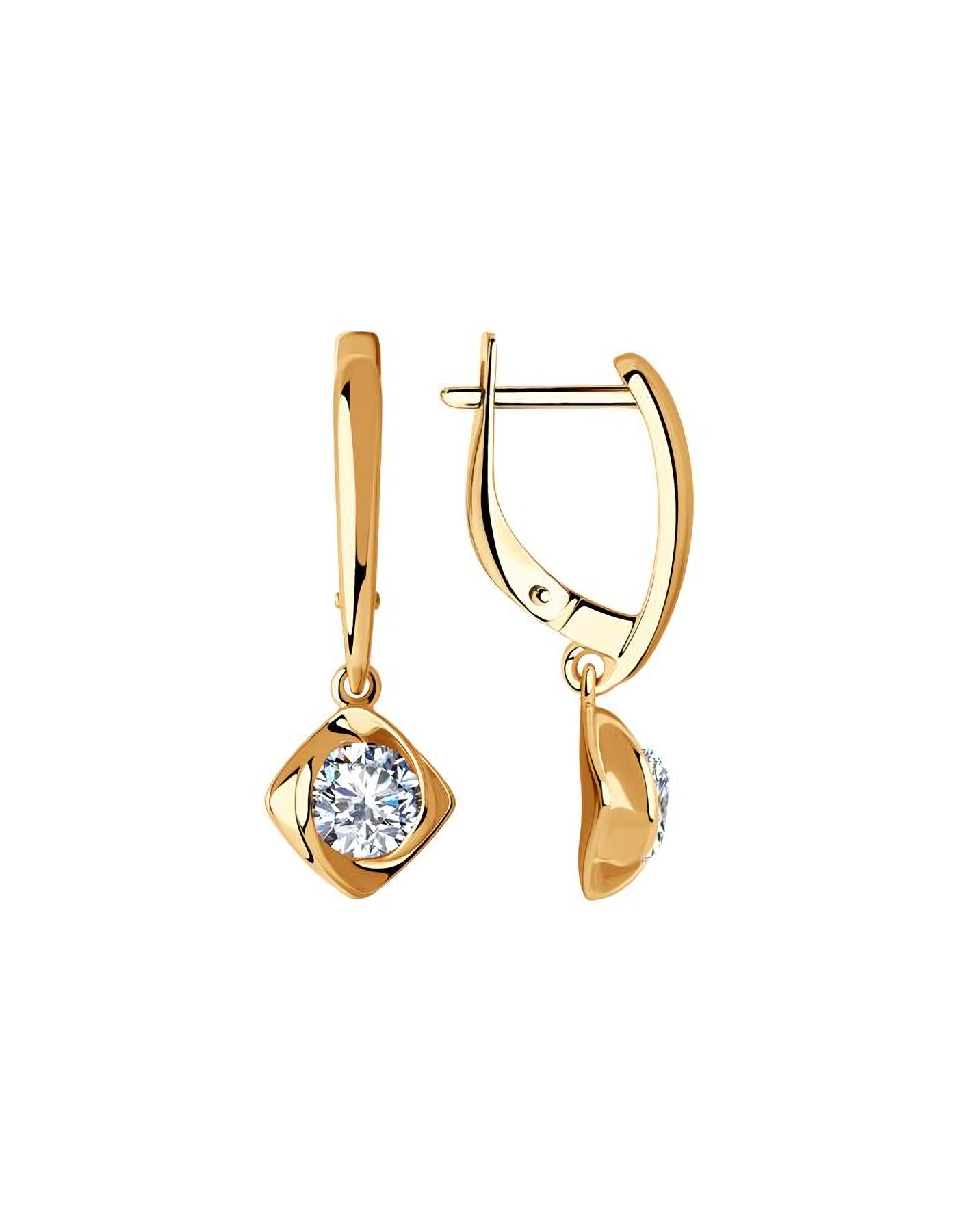 

Серьги подвески из серебра TEO MAORI 893020913, фианит, 893020913