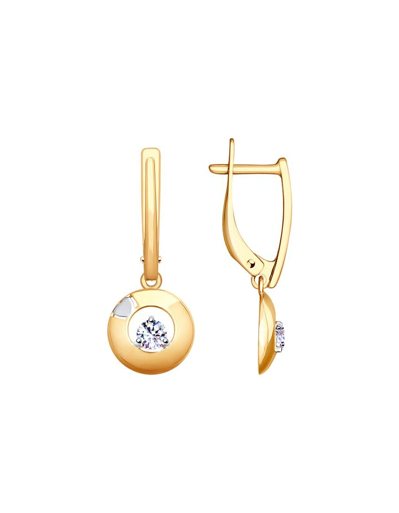 

Серьги подвески из серебра TEO MAORI 893020904, фианит, 893020904