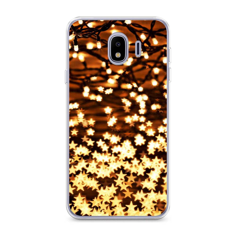 

Чехол на Samsung Galaxy J4 "Новогодняя гирлянда", Золотистый, 26450-5