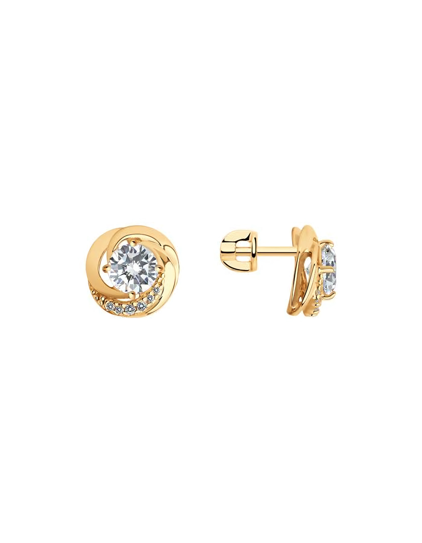 

Серьги пусеты из серебра TEO MAORI 893020894, фианит, 893020894
