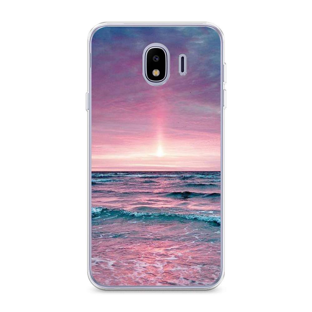 

Чехол на Samsung Galaxy J4 "Восход 3", Розовый;голубой, 26450-2