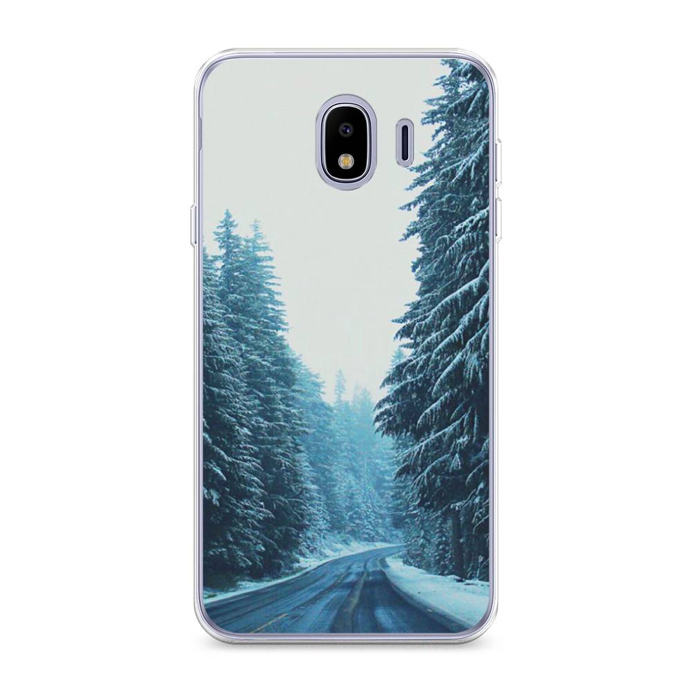 

Чехол на Samsung Galaxy J4 "Зима 9", Бежевый;голубой;черный, 26450-2