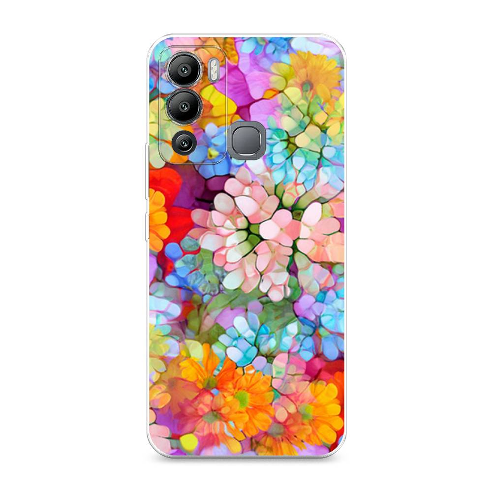 

Чехол для Infinix Hot 12i "Цветы витраж", Оранжевый;розовый;голубой, 3101250-3