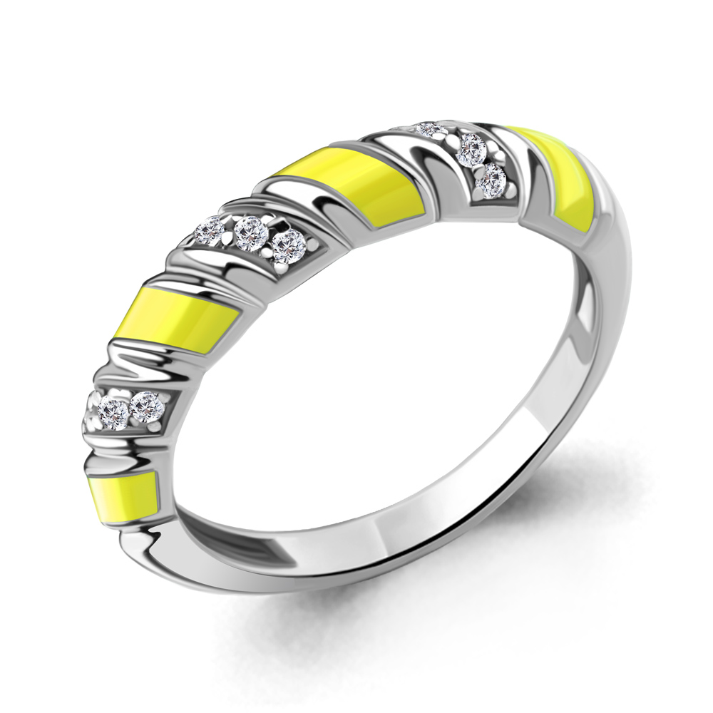 

Кольцо из серебра с фианитом\эмалью Aquamarine Aquamarine 67834А_925_р р, 67834А_925_р