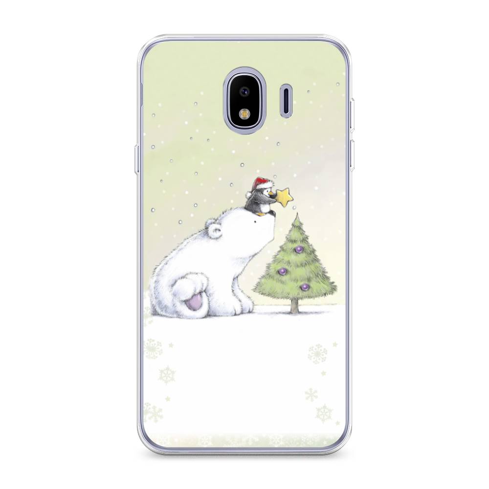 

Чехол на Samsung Galaxy J4 "Украшение елки", Белый;бежевый, 26450-5