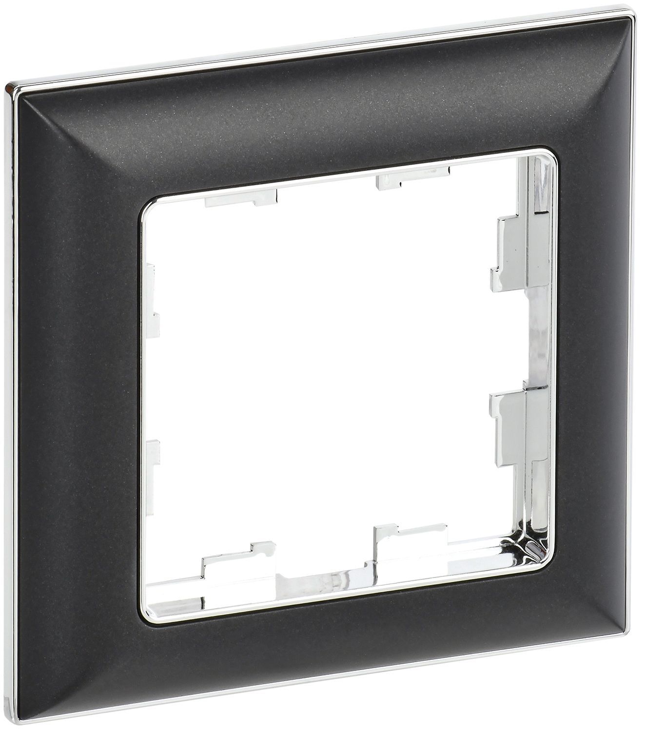 

Рамка IEK BRITE хром черный BR-M12-12-2-K23, BR-M12-12-2-K23