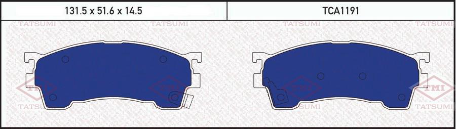 

Тормозные колодки Tatsumi TCA1191