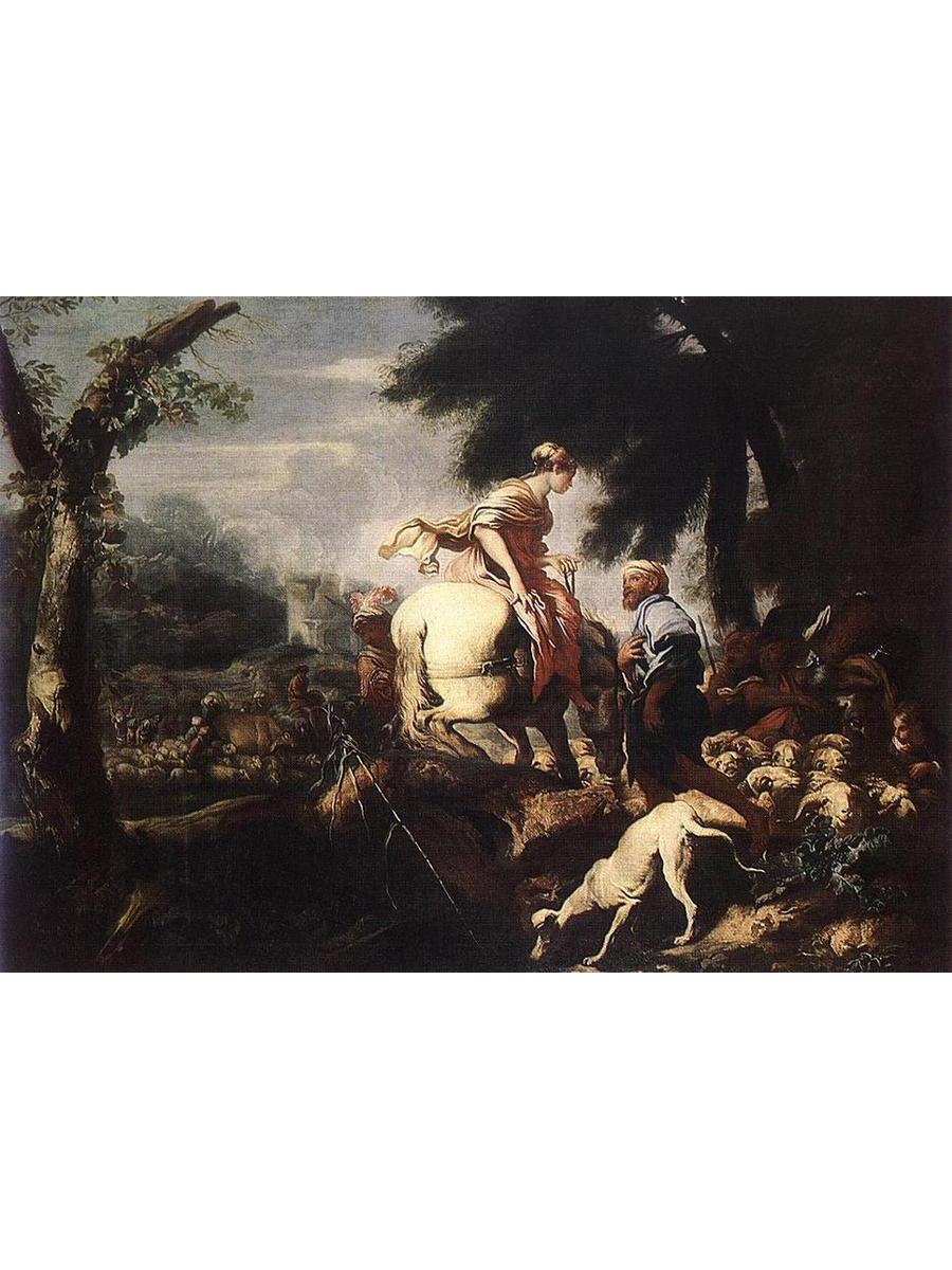 

Постер DRABS A3 Джованни Бенедетто Кастильоне Meeting of Isaac and Rebecca