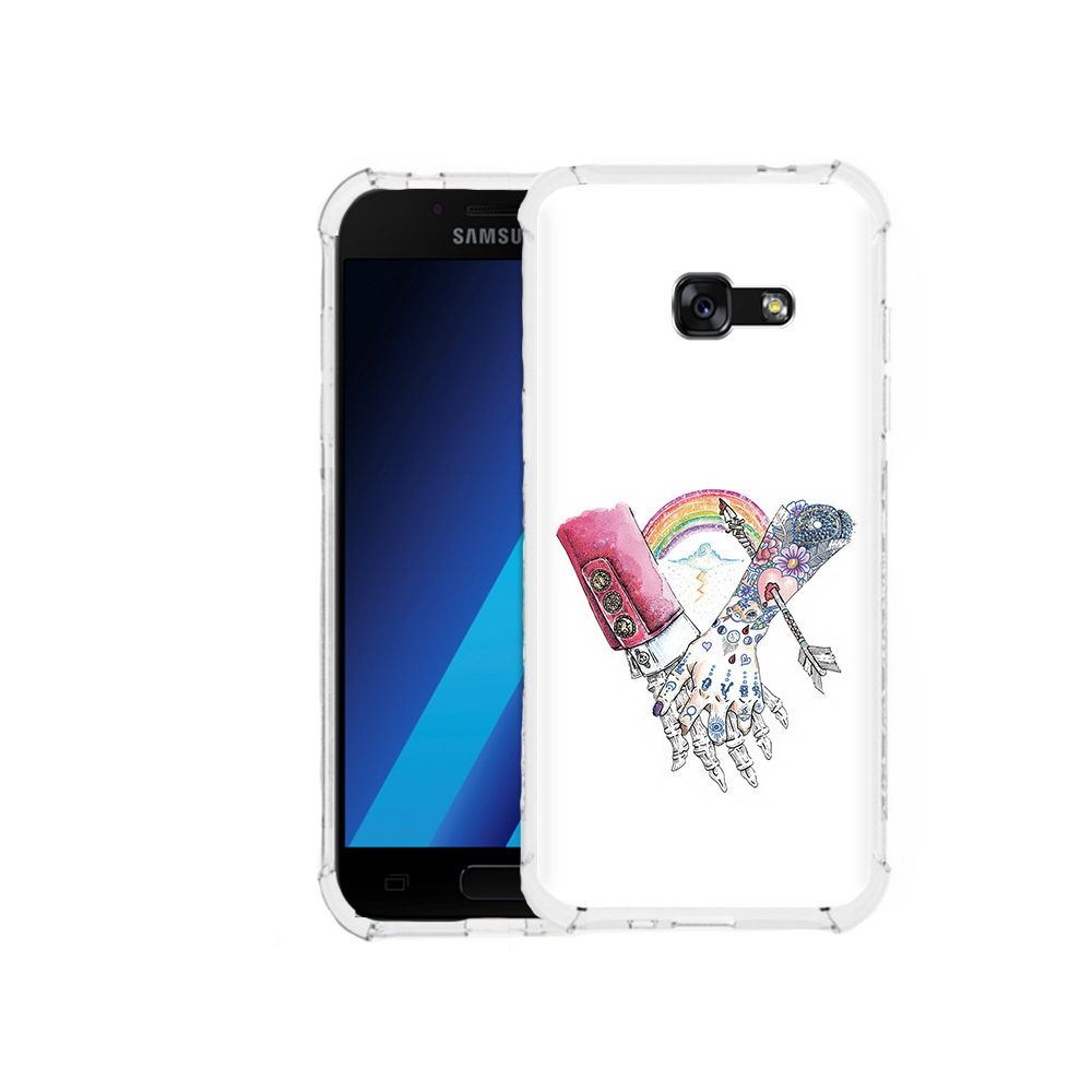

Чехол MyPads Tocco для Samsung Galaxy A7 (2017) абстракция руки в татуировках, Tocco