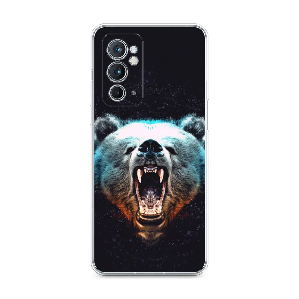 

Чехол Awog на OnePlus 9RT / ВанПлас 9RT "Медведь", Коричневый;голубой;черный, 152050-2