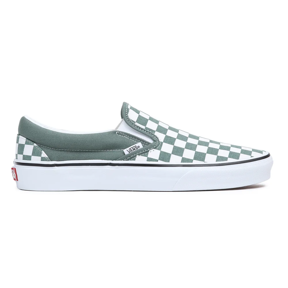 Слипоны мужские Vans VN0A5JMHYQW1 Checkerboard зелёно-белые 10.5 US