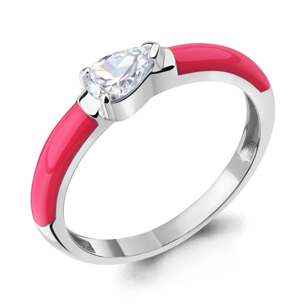 

Кольцо из серебра с фианитом\эмалью Aquamarine Aquamarine 67829_925_р р. 18, 67829_925_р