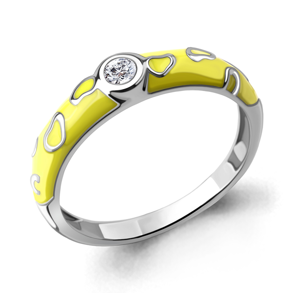 

Кольцо из серебра с фианитом\эмалью Aquamarine Aquamarine 67828А_925_р р. 16,5, 67828А_925_р