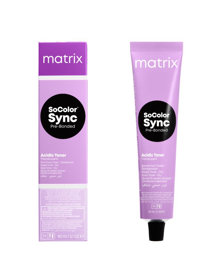 фото Краска для волос matrix socolor sync acidic toner 8a прозрачный пепельный, 90 мл