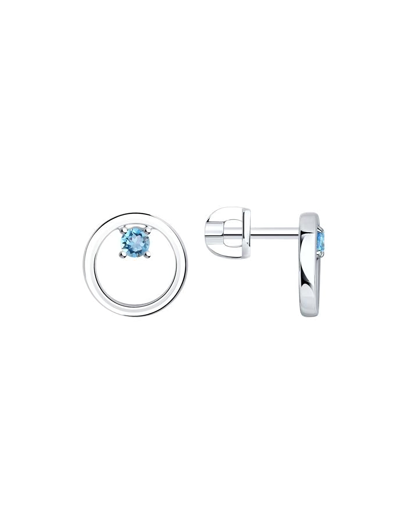 

Серьги пусеты из серебра TEO MAORI 892023080, топаз, 892023080